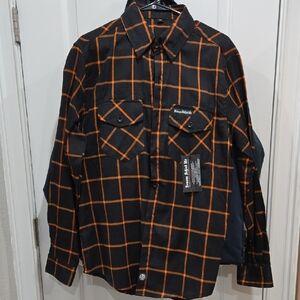 Demons Behind Me-Black Casual Button Down Shirt